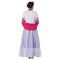 CALIFORNIA COSTUMES Costumes Mexican Folk Artist Costume for Adults, White Blouse and Purple Skirt