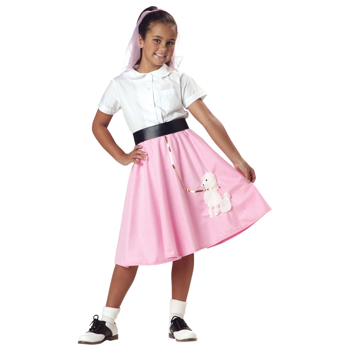 CALIFORNIA COSTUMES Costumes Pink Poodle Skirt for Kids, 50s Skirt