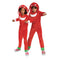 DISGUISE (TOY-SPORT) Costumes Knuckles Costume for Kids, Sonic the Hedgehog, Red Hooded Jumpsuit