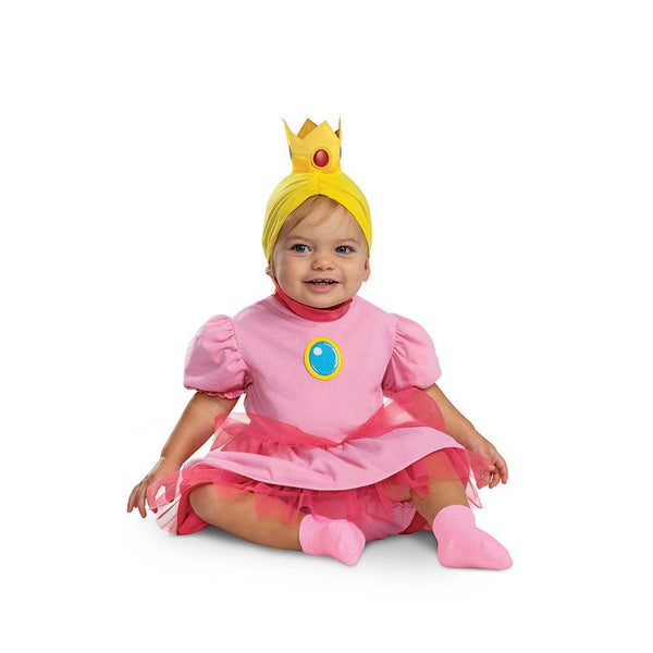 Costume de princesse Peach pour filles, déguisement de luxe Nintendo Super  Mario Bros pour filles, taille L (10-12)