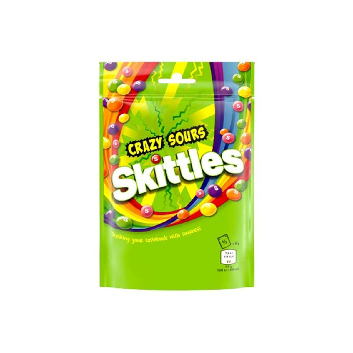 DISTRIBUTION JJ CANDY Impulse Buying Crazy Sour Skittles Candies, 136g, 1 Count 4009900546102