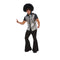 DONGYANG ALICE PARTY COSTUME CO. Costume Accessories 70s Disco Shirt for Adults, Silver and Black Shirt