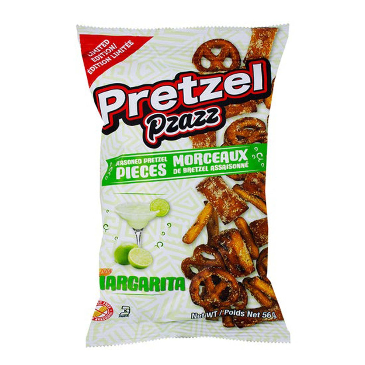 EXCLUSIVE CANDY & NOVELTY DISTRIBUTING LTD Impulse Buying Pretzel Pzazz Margarita Flavor, 56 g, 1 Count