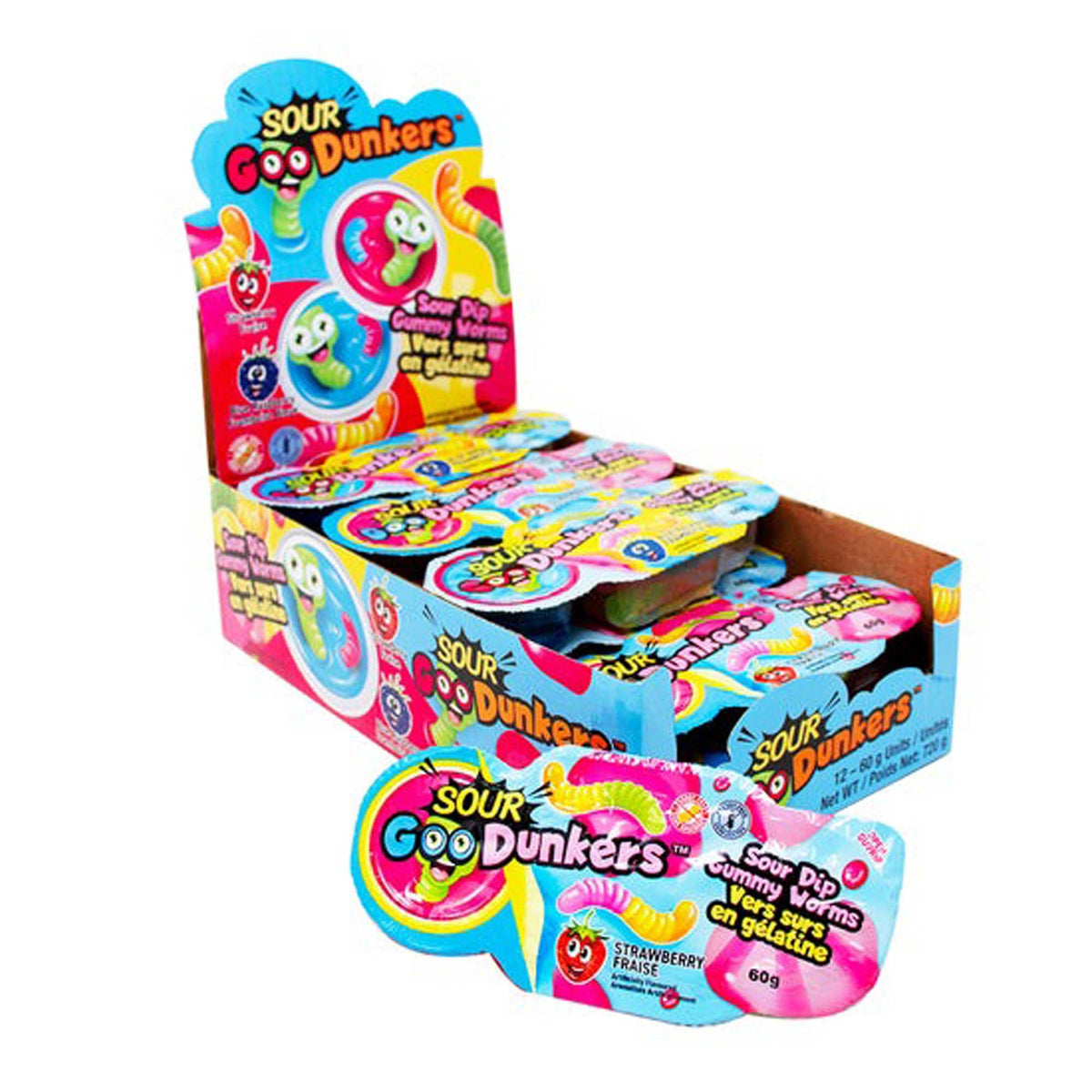 EXCLUSIVE CANDY & NOVELTY DISTRIBUTING LTD Impulse Buying Sour Goo Dunkers, Assortment, 1 Count