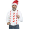 FUN WORLD Christmas Candy Cane Suspender Set "Drink Up Grinches" for Adults 071765141727