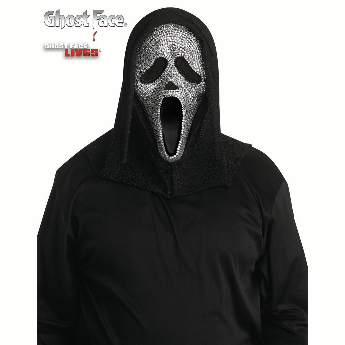 FUN WORLD Costumes Accessories Scream Ghostface Rhinestone Mask for Adults 071765138161