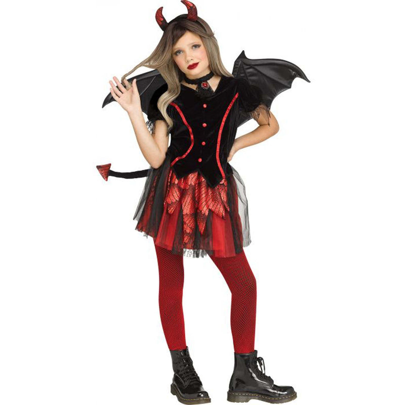 Devil Costume for Kids, Black and Red Dress | Party Expert