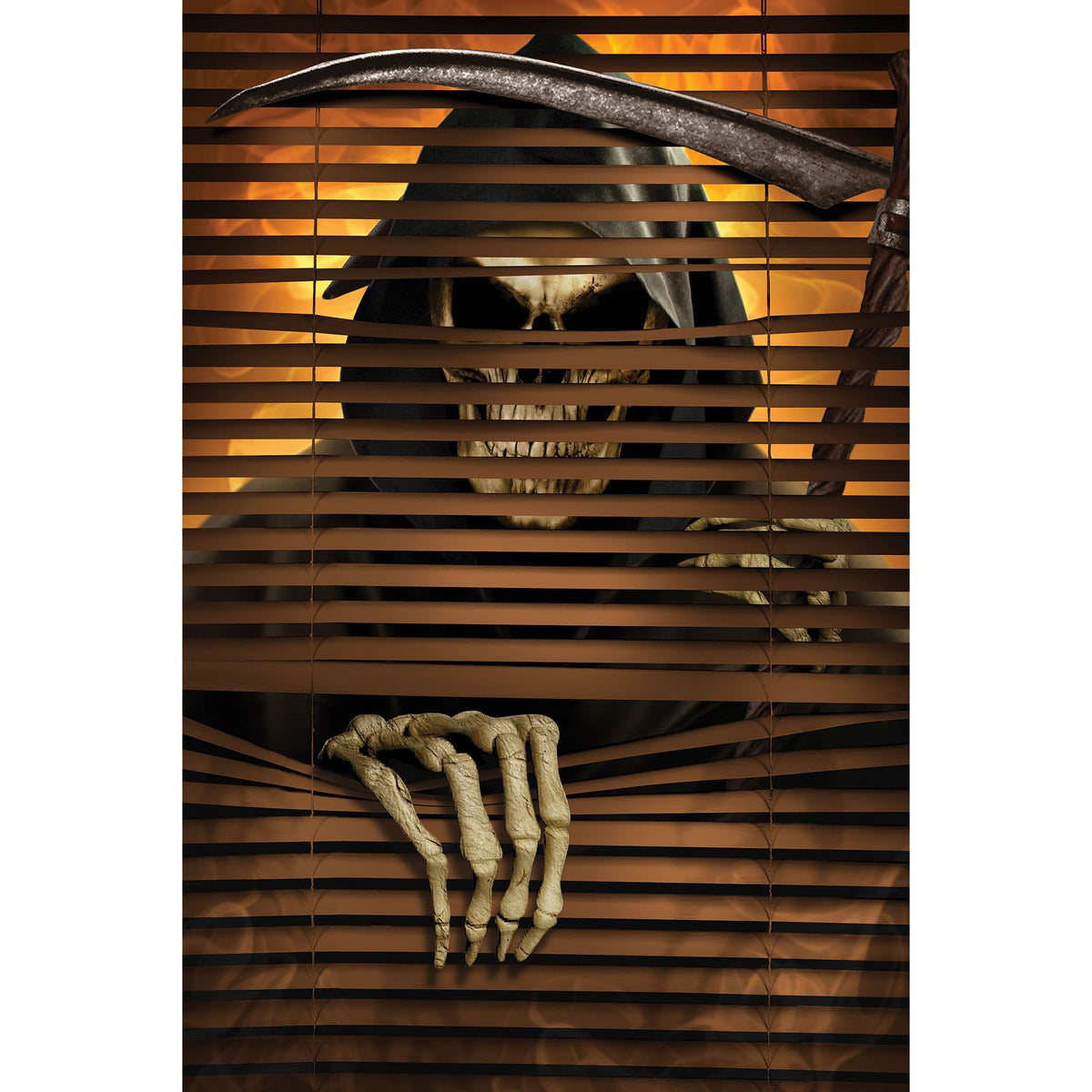 FUN WORLD Halloween Reaper with Scythe Window Cover, 36 Inches, 1 Count 071765146432