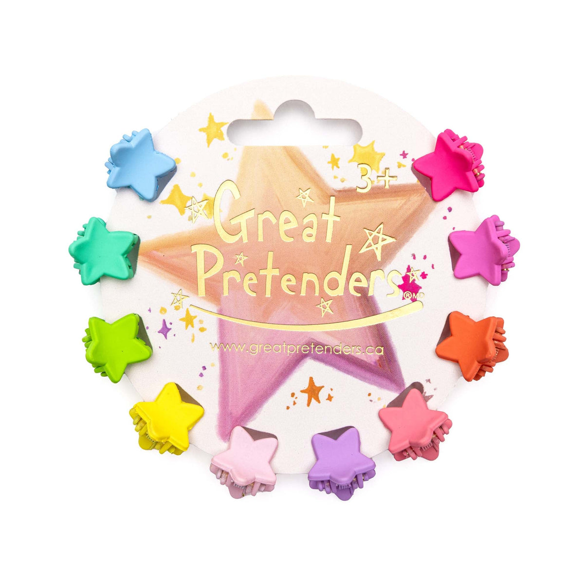 Great Pretenders impulse buying Mini Hairclip Stars for Kids, 10 Count