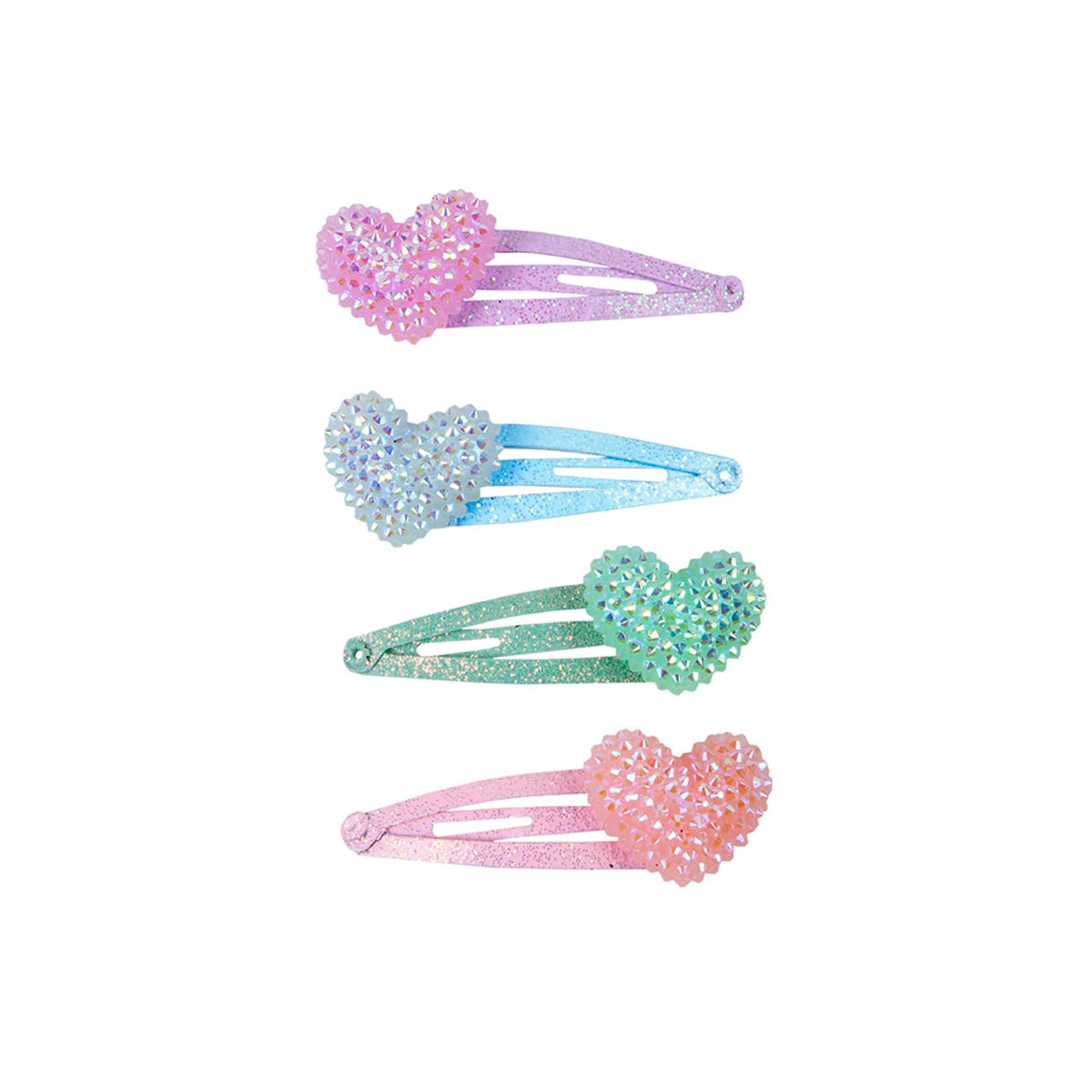 Great Pretenders Impulse Buying Sparkle Heart Bobble Hair Clips for Kids, 4 Count 771877880568