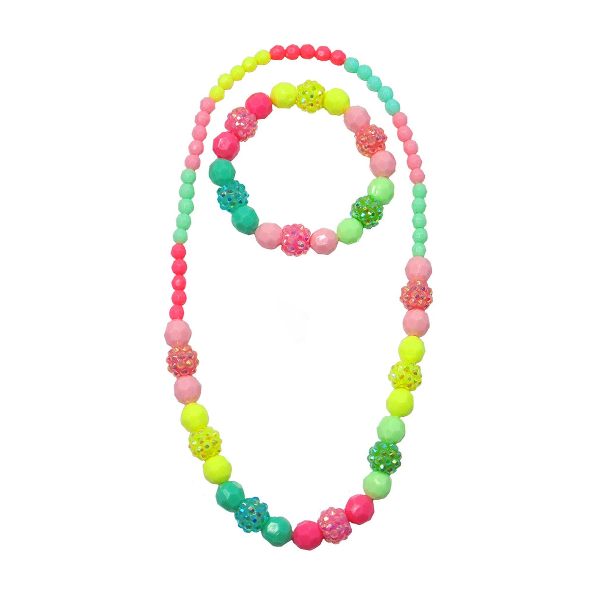 Great Pretenders Impulse Buying Vividly Vibrant Necklace and Bracelet Set for Kids, 1 Count