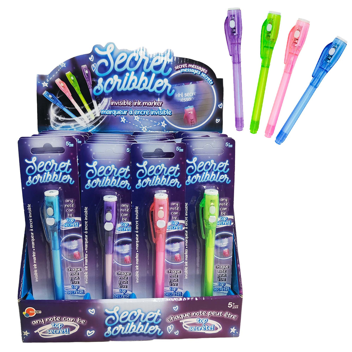 GROUPE RICOCHET Impulse Buying Invisible Ink Pen, Assortment, 1 Count 824464121145