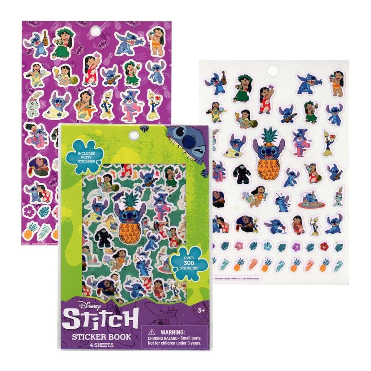 GROUPE RICOCHET Impulse Buying Stitch Sticker Book with Puffy Stickers, Disney, 1 Count 191537124076