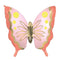 Guangzhou Mei Qi Ai Garment Co., Ltd. Balloons Pastel Coral Butterfly Supershape Satin Foil Balloon, 30 Inches, 1 Count