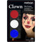 H M NOUVEAUTE LTEE Costume Accessories Mehron Clown Tri-Color makeup palette 764294503998