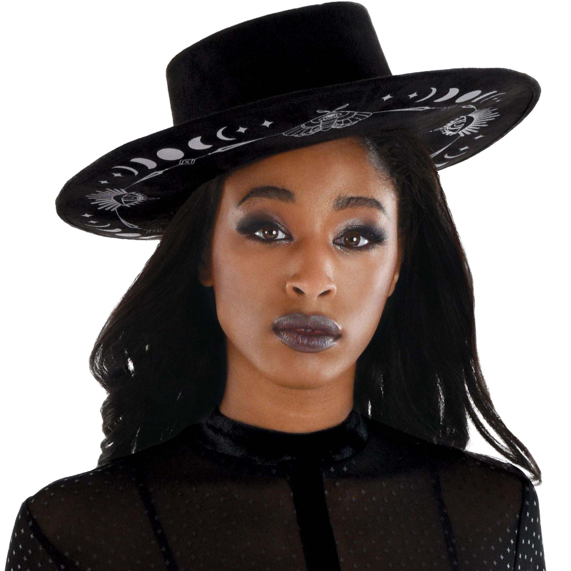 Black Modern Witch Hat for Adults | Party Expert