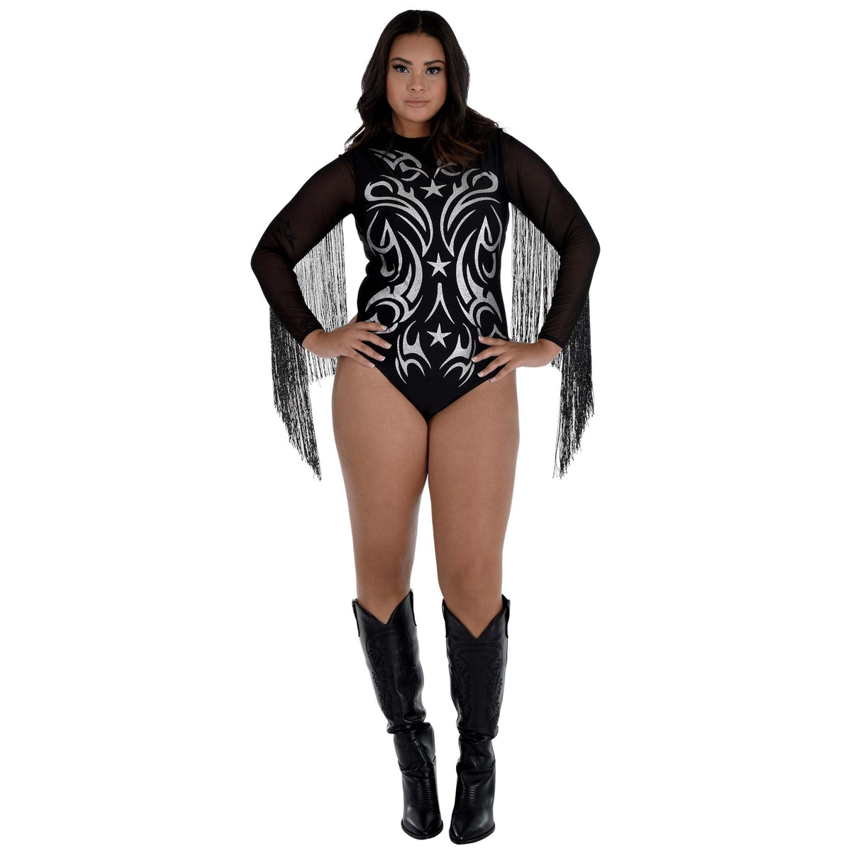 HALLOWEEN COSTUME CO. Costume Accessories Cowboy Glam Bodysuit for Plus Size Adults 192937452271