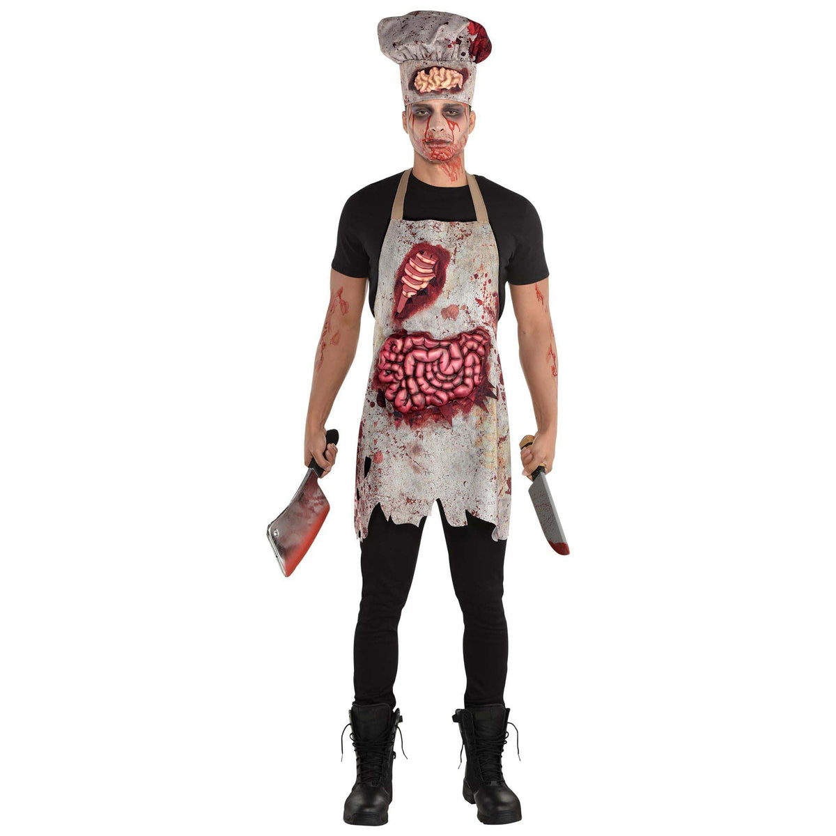 HALLOWEEN COSTUME CO. Costumes Zombie Cook Kit for Adults, Hat and Apron