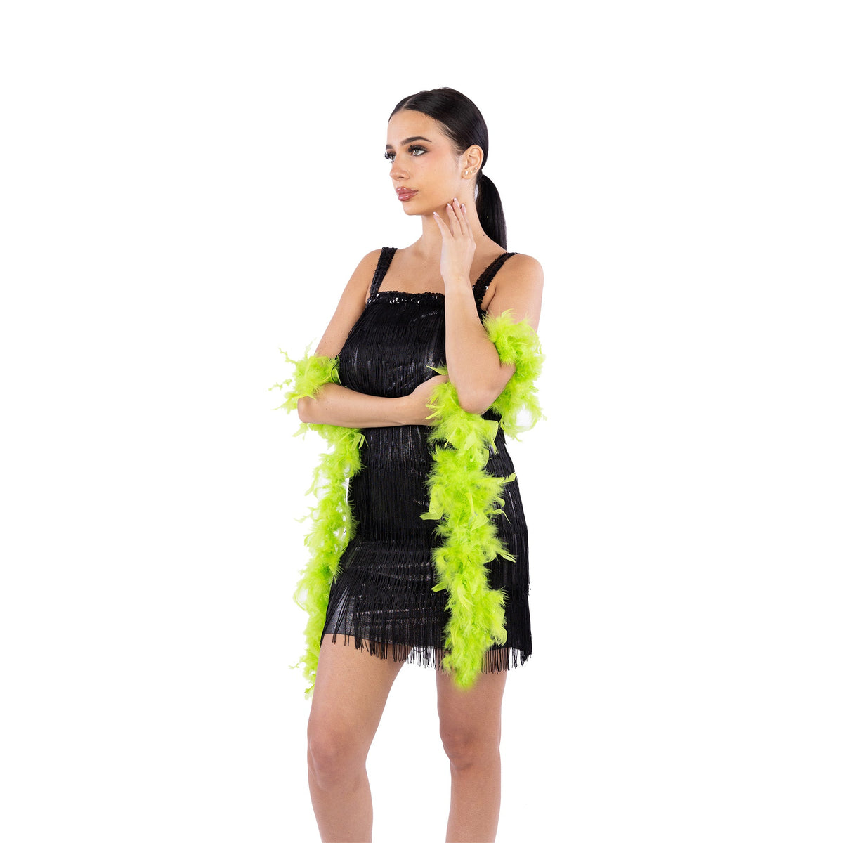 Hangzhou Youzhou import & Export Co. Costume Accessories 1920s Lime Green Deluxe Boa, 72 Inches, 1 Count 810120714820