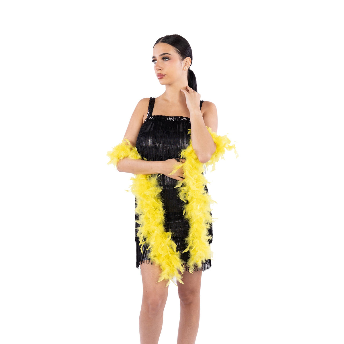 Hangzhou Youzhou import & Export Co. Costume Accessories 1920s Yellow Deluxe Boa, 72 Inches, 1 Count 810120714844