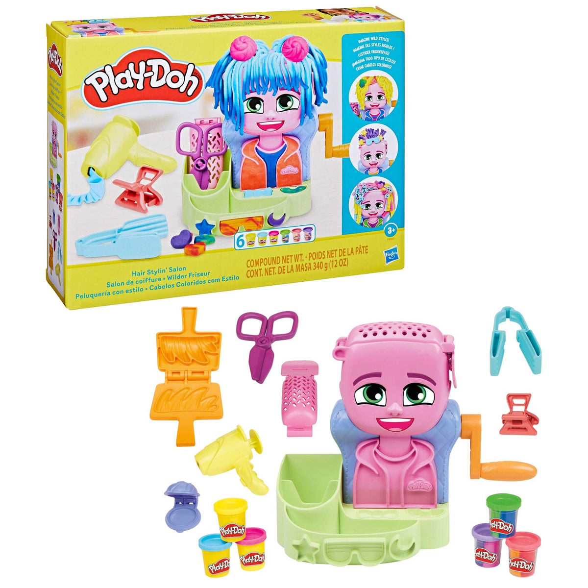 HASBRO Toys & Games Play-Doh Hair Stylin' Salon Playset, 1 Count