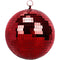 HMS NOUVEAUTE LTEE Christmas Red Disco Ball, 4 Inches, 1 Count 057543819040