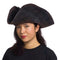 HMS NOUVEAUTE LTEE Costume Accessories Black Leatherlike Pirate Hat for Adults