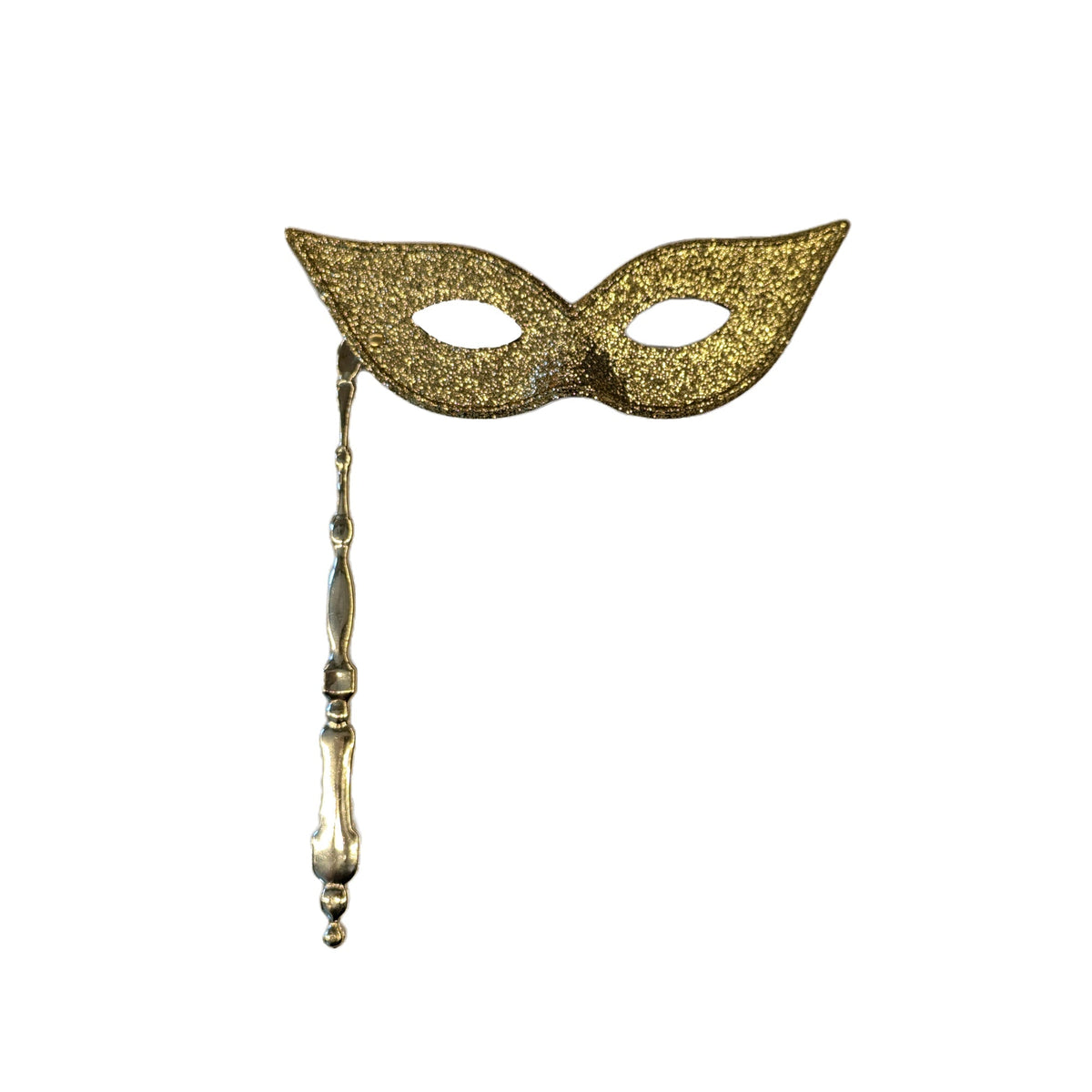 HMS NOUVEAUTE LTEE Costume Accessories Gold Venetian Mask with Stick, 1 Count 057543234546