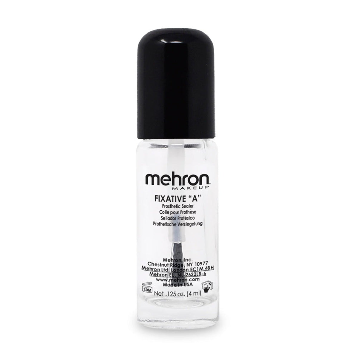 HMS NOUVEAUTE LTEE Costume Accessories Mehron 3D Fixative "A" Prosthetic Sealer with Brush, 0.125 Oz, 1 Count 764294544250