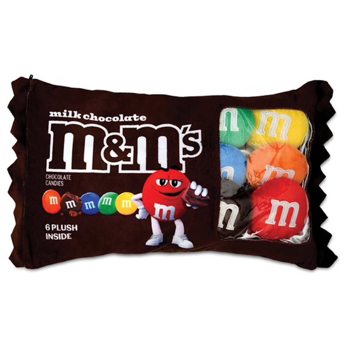 ISCREAM DIVISION Plushes Chocolate M&M Packaging Plush, 17 Inches, 1 Count 810094223793