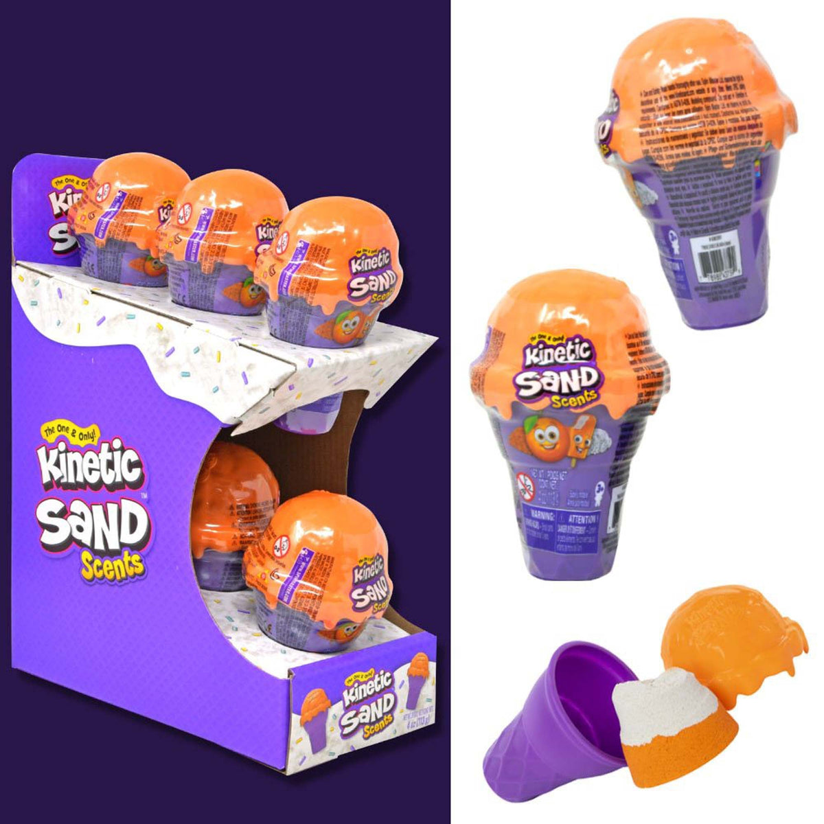 JOUET K.I.D. INC. Toys & Games Kinetic Sand Scents, Orange Cream, 1 Count