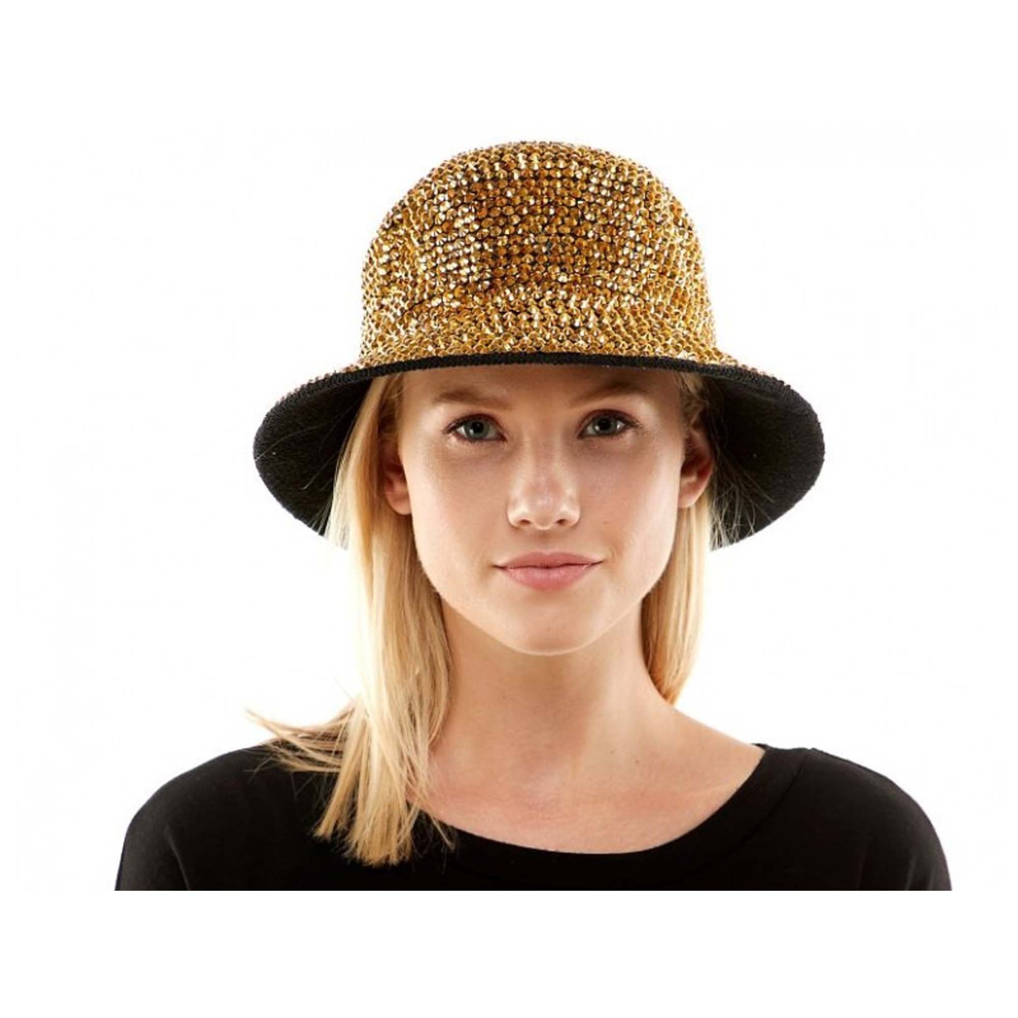 Gold Hat with Precious Stones for Adults | Party Expert