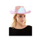 KBW GLOBAL CORP Costume Accessories Iridescent Pink Cowboy Hat for Adults