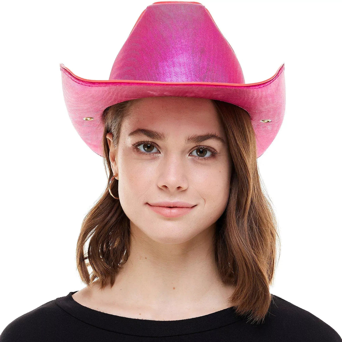 KBW GLOBAL CORP Costume Accessories Pink Light-Up Cowboy Hat 831687037740