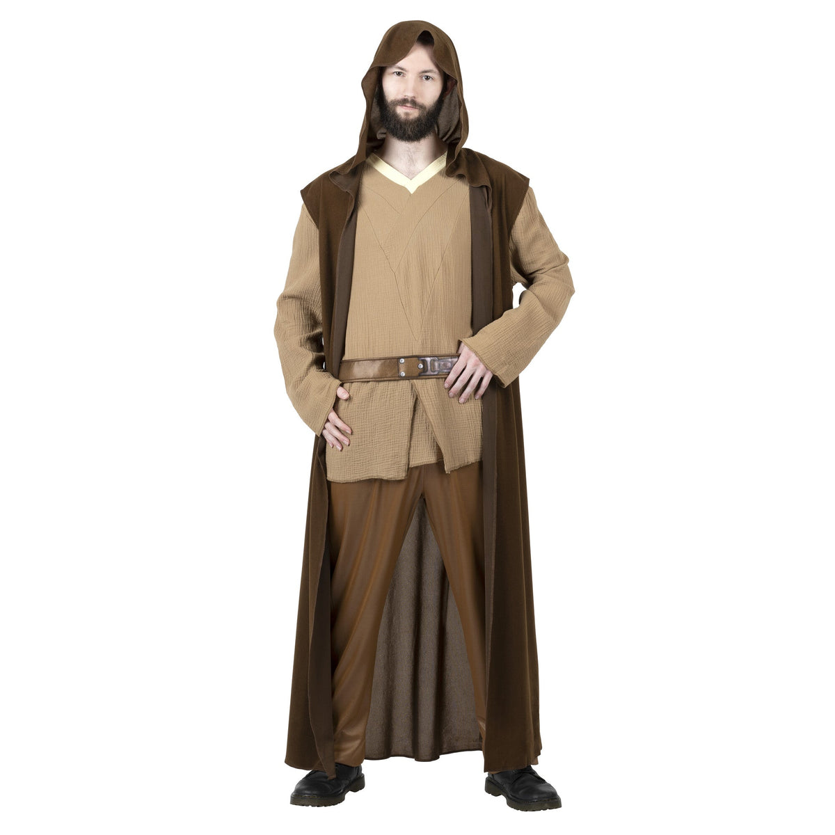 KROEGER Costumes Star Wars Obi-Wan Qualux Costume for Adults, Brown Hooded Robe