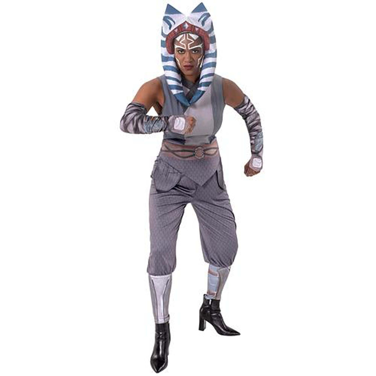 KROEGER Costumes The Mandalorian Ahsoka Qualux Costume for Adults, Star Wars, Gray Jumpsuit