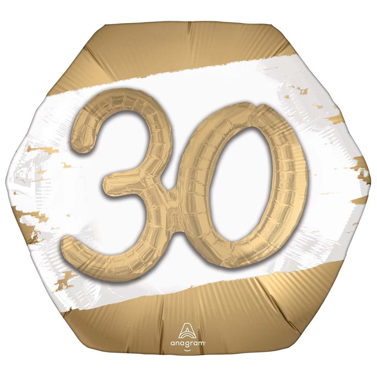 LE GROUPE BLC INTL INC Balloons Golden Age Number 30 Supershape Balloon, 30 Inches, 1 Count