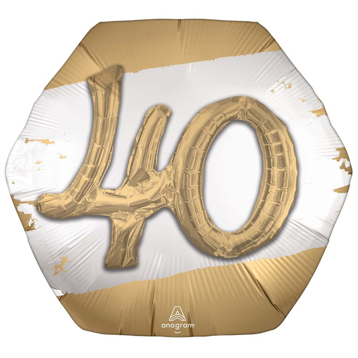 LE GROUPE BLC INTL INC Balloons Golden Age Number 40 Supershape Balloon, 30 Inches, 1 Count