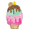 LE GROUPE BLC INTL INC Balloons Here's the Scoop Cone Supershape Foil Balloon, 24 Inches, 1 Count 026635476249