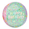 LE GROUPE BLC INTL INC Balloons Ice Cream "Happy Birthday" Orbz Balloon, 15 Inches, 1 Count