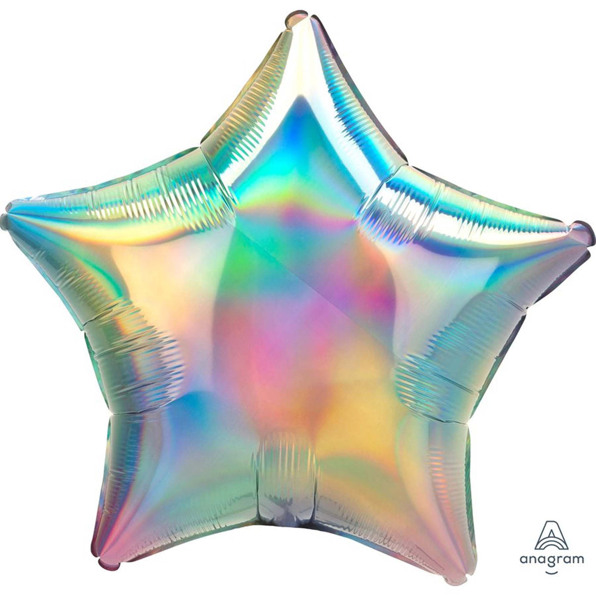 LE GROUPE BLC INTL INC Balloons Iridescent Rainbow Star Shaped Foil Balloon, 18 Inches, 1 Count 026635394079