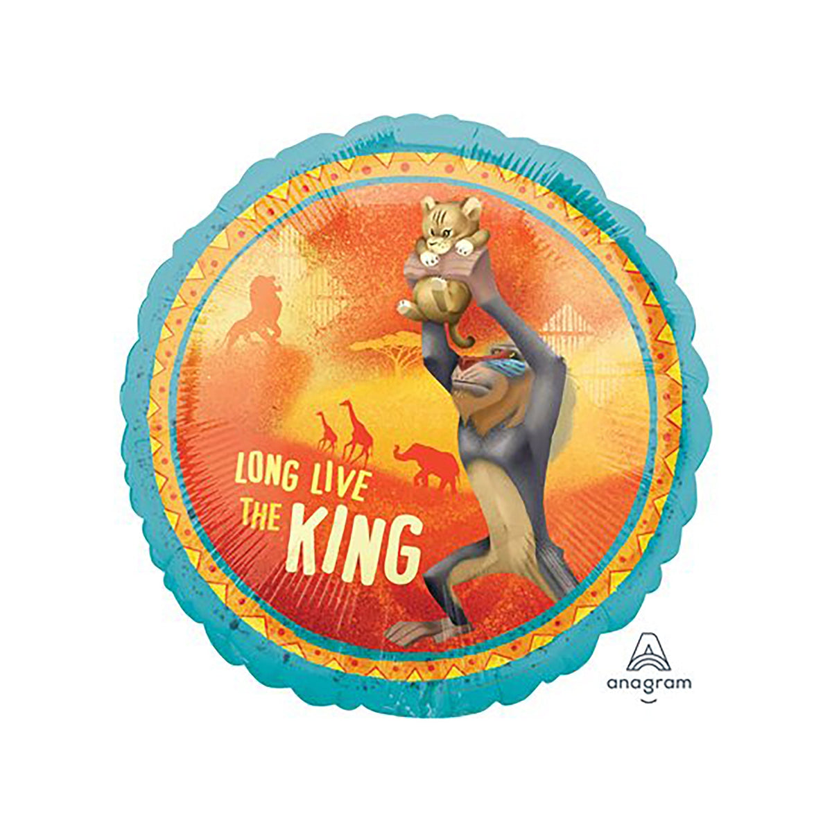 LE GROUPE BLC INTL INC Balloons Lion King Round Foil Balloon, 18 Inches, 1 Count 026635398756