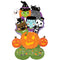 LE GROUPE BLC INTL INC Balloons Monster Mingle Pumpkin Airloonz Standing Air-Filled Foil Balloon, 48 Inches, 1 Count