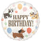 LE GROUPE BLC INTL INC Balloons Paw Party "Happy Birthday" Foil Balloon, 18 Inches, 1 Count