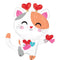 LE GROUPE BLC INTL INC Balloons Purr-fect Valentine Kitty Supershape Balloon, 31 Inches, 1 Count 026635472289