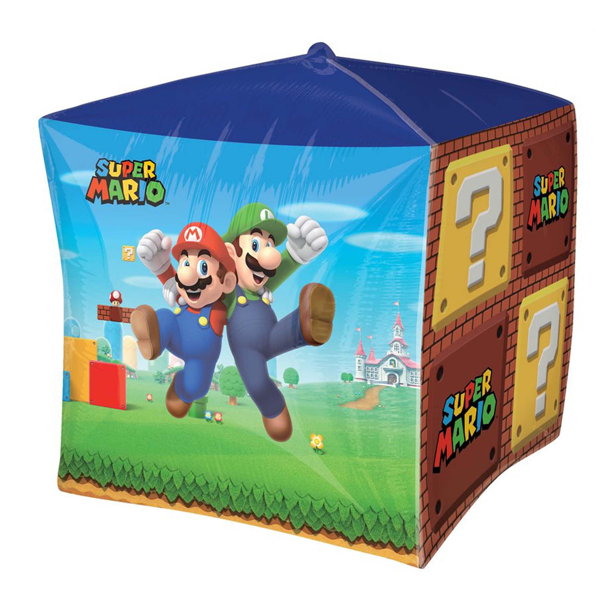 LE GROUPE BLC INTL INC Balloons Super Mario Bros Cubez Foil Balloon, 15 Inches, 1 Count