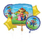 LE GROUPE BLC INTL INC Balloons Super Mario Bros Foil Balloon Bouquet, Helium Inflation not Included, 5 Count