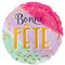 LE GROUPE BLC INTL INC Balloons Watercolor "Bonne Fête" Supershape Foil Balloon, 24 Inches, 1 Count 026635458061