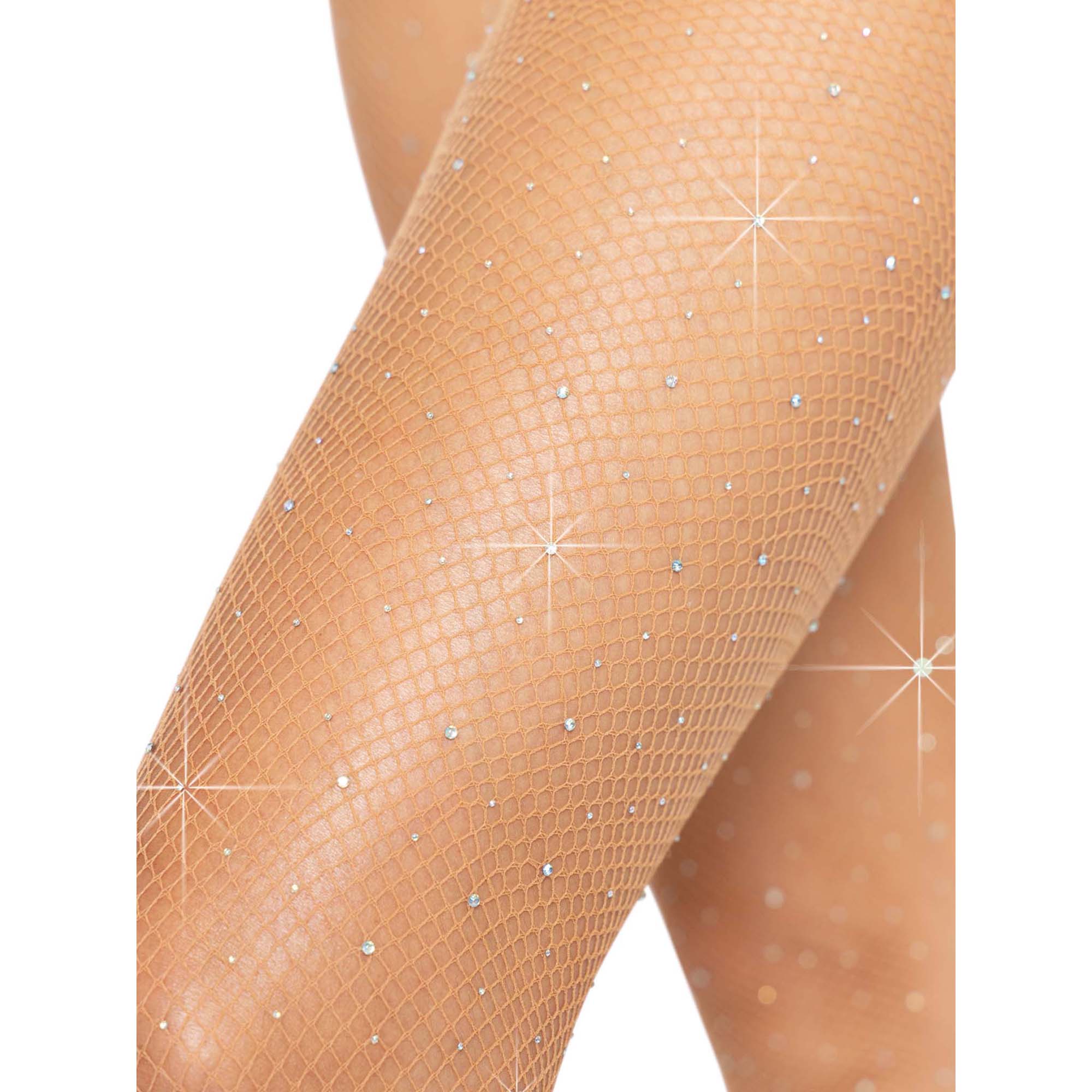 Famulily Women Sparkle Tights Fishnet Rhinestone Stockings Sexy Glitter  Mesh Pantyhose