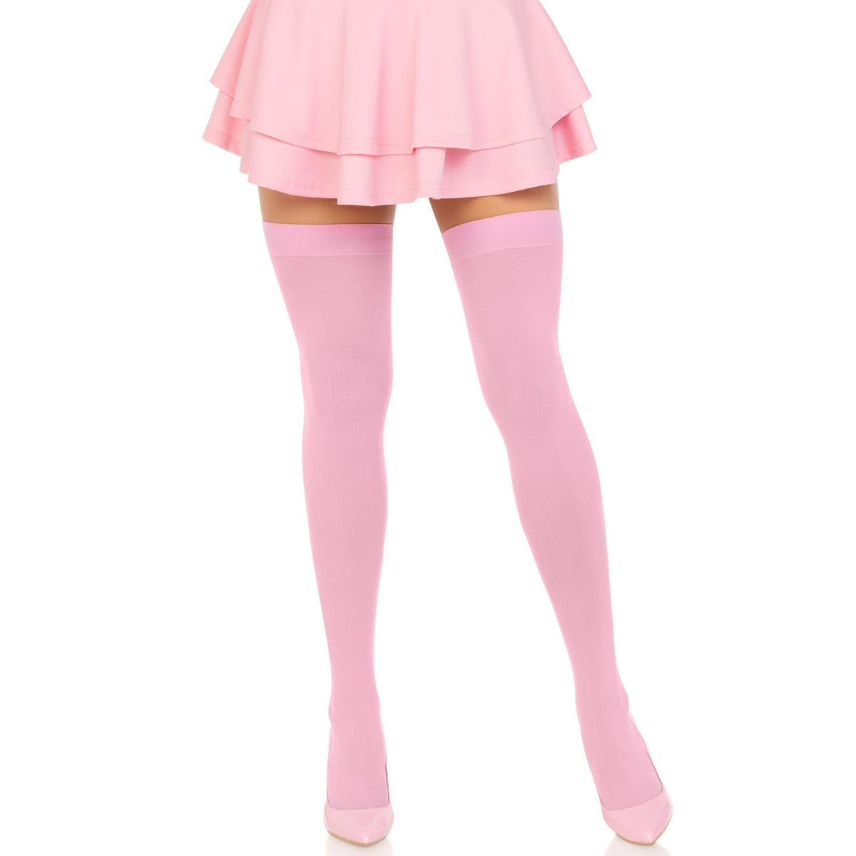 LEG AVENUE/SKU DISTRIBUTORS INC Costume Accessories Pink Nylon Thigh-High Socks for Adults 714718570204